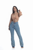 Calça Jeans Feminina Boot Cut . KDU11225