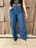 Calça Jeans Feminina Wide Leg 5 Bolsos KDU11229