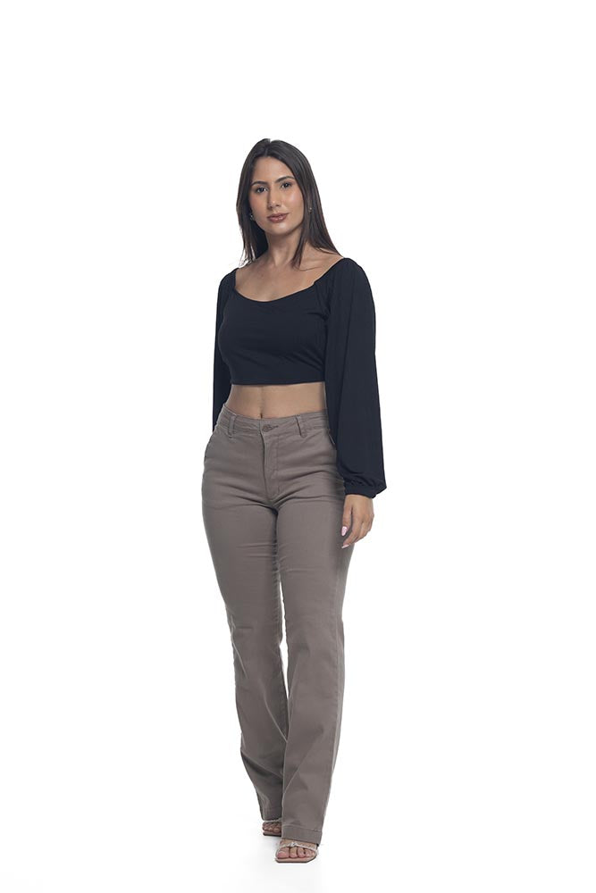 Calça Flare Sarja Bolso faca ( Sem Bolso traseiro ) KDORI11744