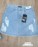 Saia Jeans Evase com Gancho Alto KDONNA13028