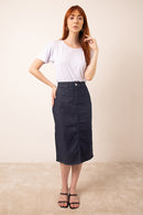 Saia Jeans Feminina Longa MIDI Reta KDORI13306