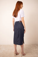 Saia Jeans Feminina Longa MIDI Reta KDORI13306