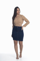 Saia Jeans Feminina Estilo Lapis Kdori 13314