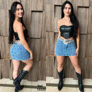 Mini Saia Jeans Feminina KDORI13322