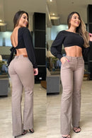 Calça Flare Sarja Bolso faca ( Sem Bolso traseiro ) KDORI11744